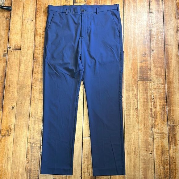 Links Edition Mens size 36 x 32 Blue Formal Trousers tapered leg wedding golf - Picture 1 of 5